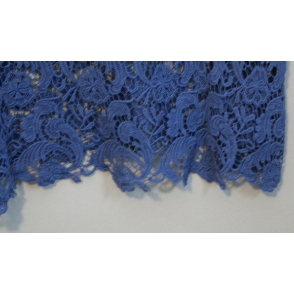 Torrid Crochet Lace Sheer Crop Top Blue Women's 1 1X H10777 - Picture 6 of 7